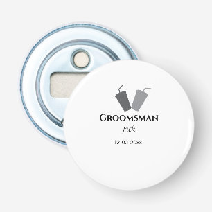Abrebotellas SIMPLE MINIMAL añada tu nombre personalizado groom
