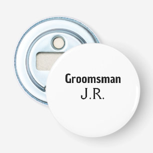 Abrebotellas SIMPLE MINIMAL añada tu nombre personalizado groom