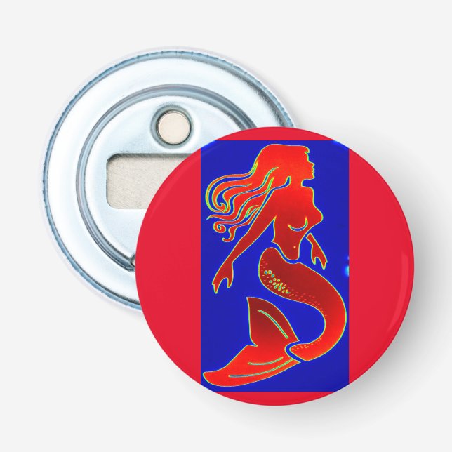 Abrebotellas sirena de anclaje rojo (Anverso)