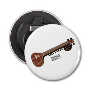 Abrebotellas Sitar personalizado ilustracion