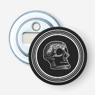 Abrebotellas Skull Black N White