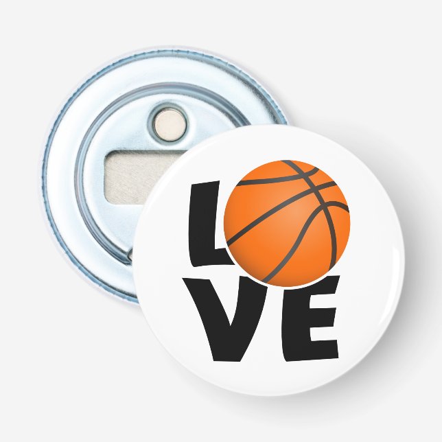 Abrebotellas Slogan love Basketbal, ik hou van Basketbal. (Anverso)