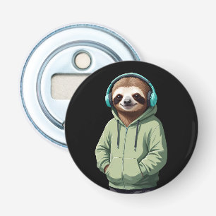 Abrebotellas Sloth Wearing Hoodie Funny Carácter animal de Guay