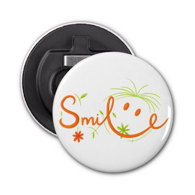 Abrebotellas Smile Brush Style Line Art | Bottle Opener (Anverso)