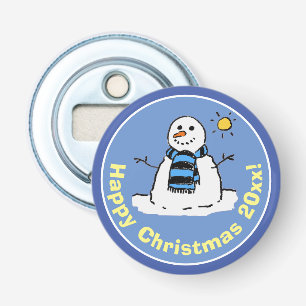 Abrebotellas Snowman al estilo de un Personalizado divertido -