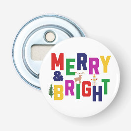 Abrebotellas Snowman, reno de pino blanco y brillante