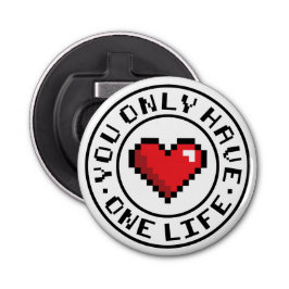 Abrebotellas Solo Tienes Un Videojuego Pixel Heart De Una Vida