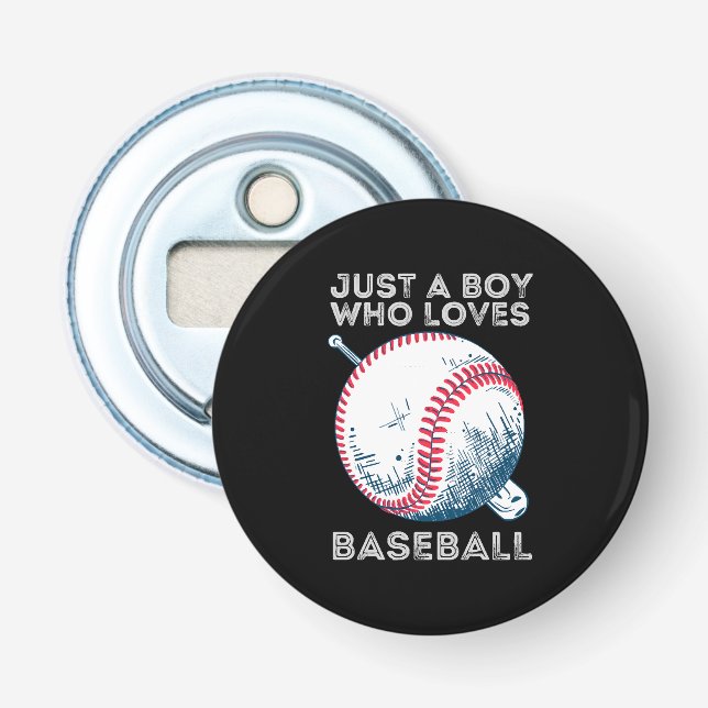 Abrebotellas Solo un chico que ama el béisbol (Anverso)