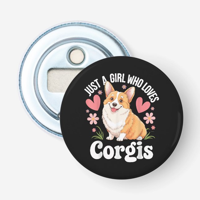 Abrebotellas Solo una chica que ama Corgis (Anverso)