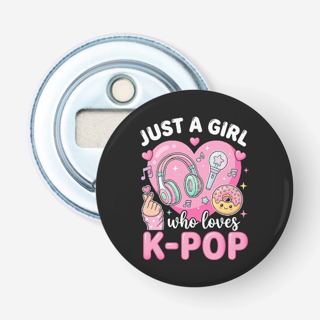 Abrebotellas Solo una chica que ama el K-Pop (Anverso)