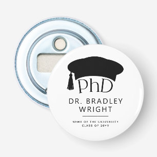 Abrebotellas Sombrero doctoral de doctorado personalizado Gradu