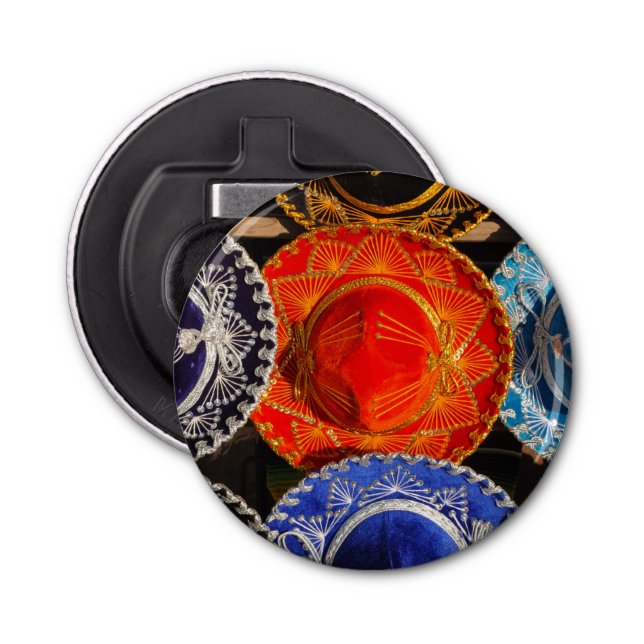 Abrebotellas Sombreros coloridos mexicanos (Anverso)