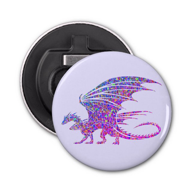 Abrebotellas Sorprendente Dragón Mosaico Púrpura (Anverso)