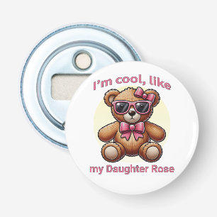 Abrebotellas Soy Guay Teddy Bear con Personalizable de oso rosa