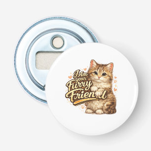 Abrebotellas Soy tu amigo peludo Diseño de gato