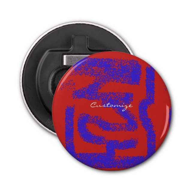 Abrebotellas spray abstracto Thunder_Cove azul (Anverso)