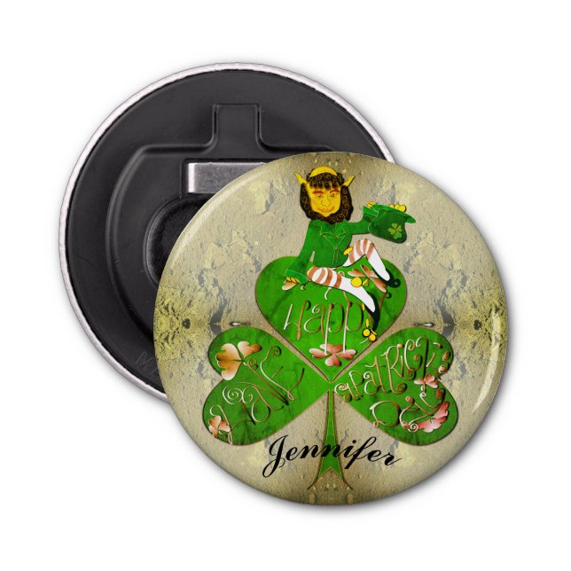 Abrebotellas St. Patrick's Day Leprechaun (Anverso)