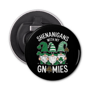 Abrebotellas St Patricks Day Lucky Shamrock Leopard Gnomes