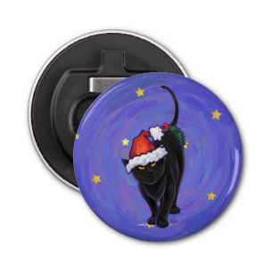 Abrebotellas Starry Night Black Cat Navidades