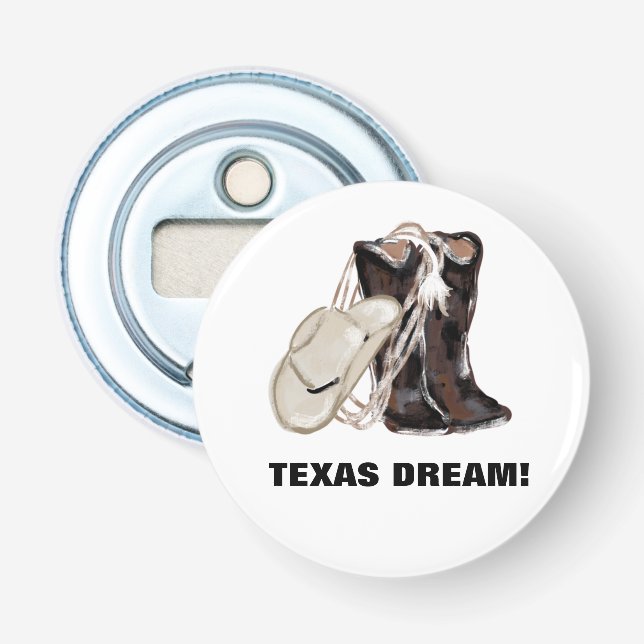 ABREBOTELLAS ¡SUEÑO DE TEXAS! (Anverso)
