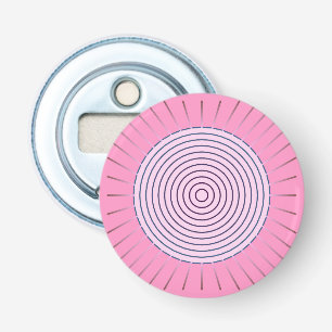 Abrebotellas Sunburst geométrico moderno - Tonos rosados