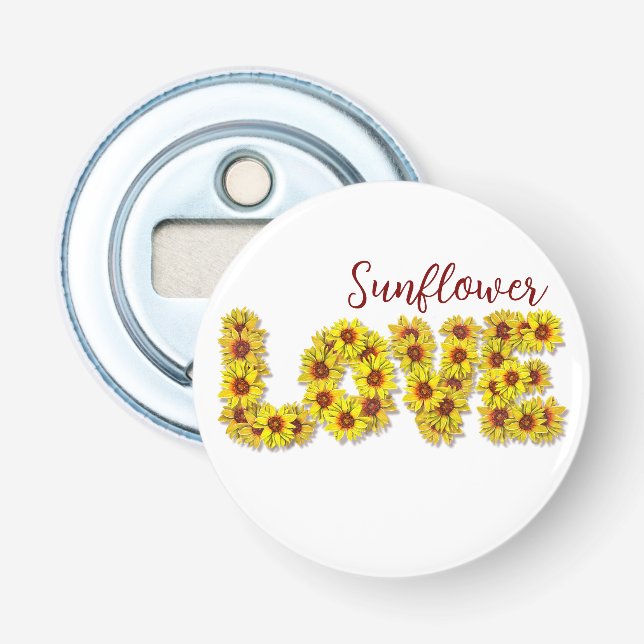 Abrebotellas Sunflower Love Bottle Opener (Anverso)