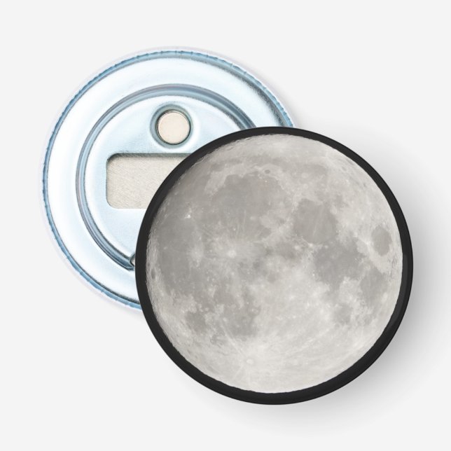 Abrebotellas Superluna en cielo negro (Anverso)