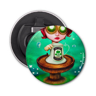 Abrebotellas Surreal Pop St. Patrick's Day Beer Chica