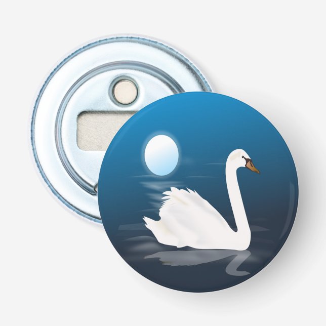 ABREBOTELLAS SWAN BLANCO (Anverso)