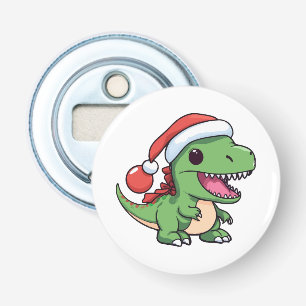 Abrebotellas T-Rex Dinosaur Kawaii con Sombrero de Navidad