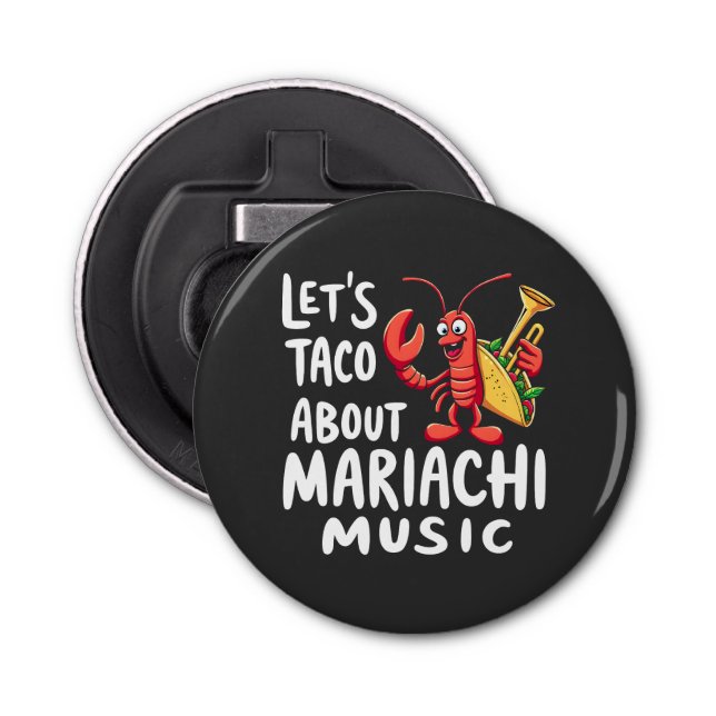 Abrebotellas Taco sobre la música de Mariachi: Lobster divertid (Anverso)