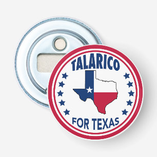 Abrebotellas Talarico para la elección de Texas Rojo Blanco Azu