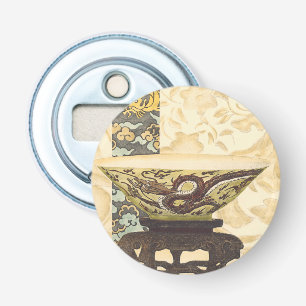 Abrebotellas Tapicería asiática con diseño del cuenco y del