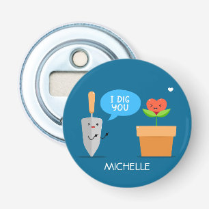 Abrebotellas Te cavo un feliz nombre personalizado del Día de S