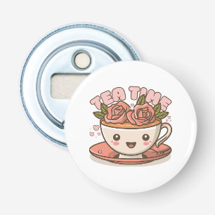 Abrebotellas Té de Rosa Tiempo de Té Kawaii