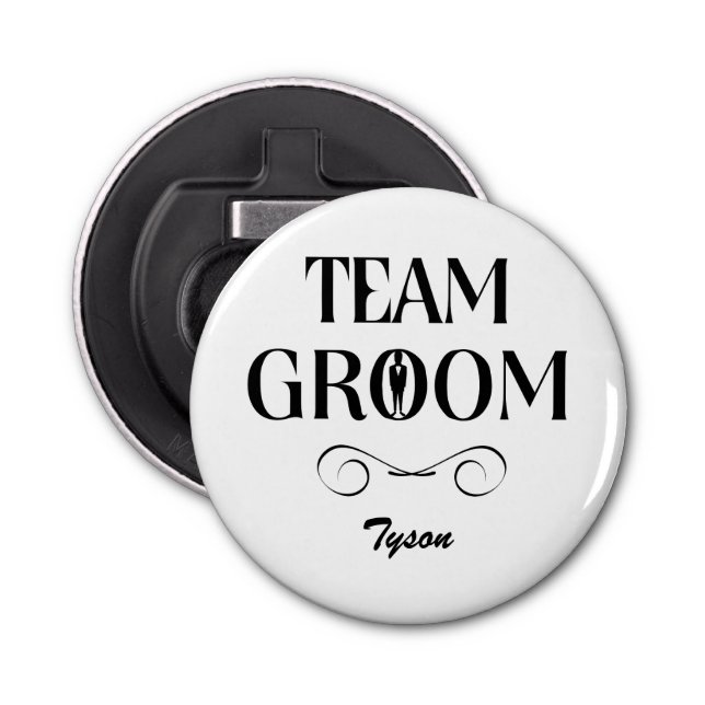 Abrebotellas Team Groom - Regalos creativos para los Groomsmen (Anverso)
