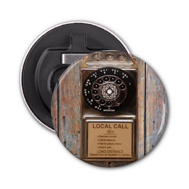 Abrebotellas Teléfono anticuado de rotativo de pago robusto (Anverso)