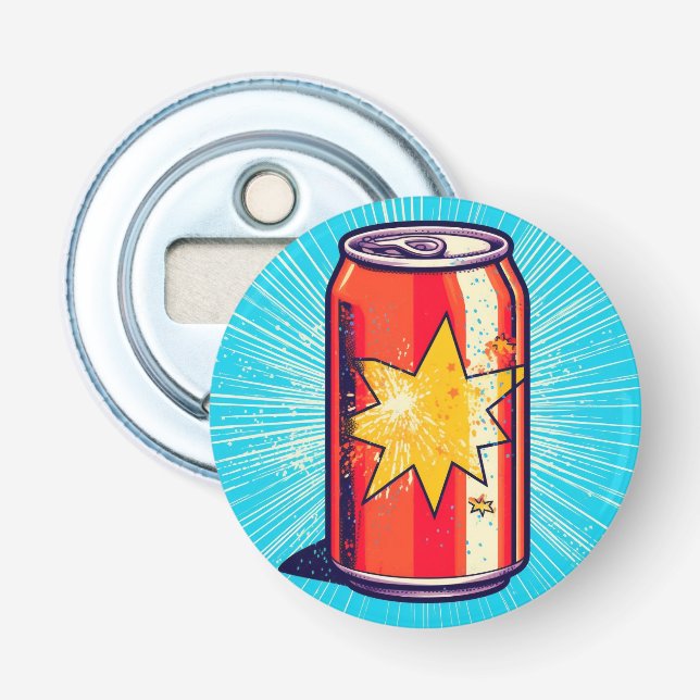 Abrebotellas temático retro popart (Anverso)