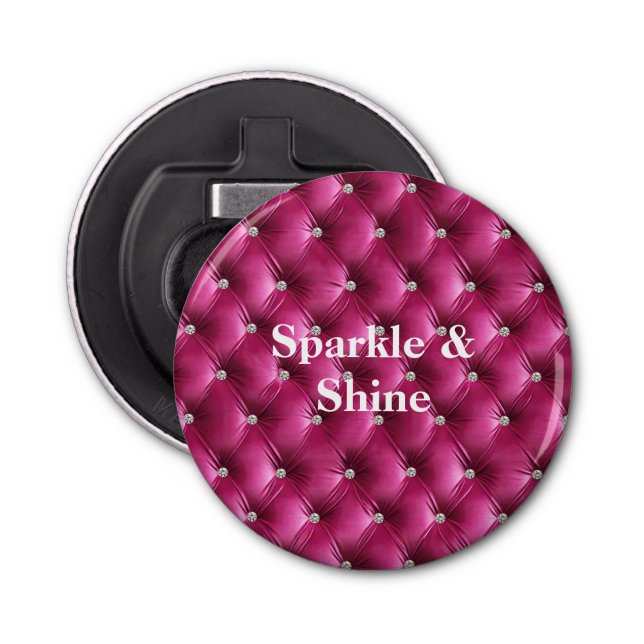 Abrebotellas Terciopelo Faux Pink cálido (Anverso)