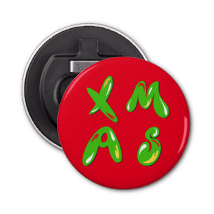 Abrebotellas Texto de burbuja de navidad