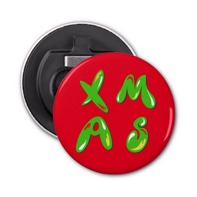 Abrebotellas Texto de burbuja de navidad (Anverso)