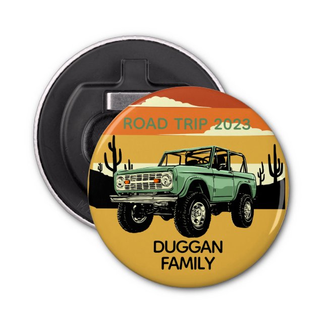 Abrebotellas Texto de Personalizado personalizado de 4x4 Family (Anverso)