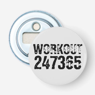 Abrebotellas Texto desgastado y raspado Workout 247365 negro
