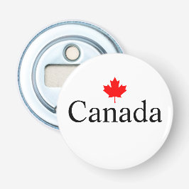 Abrebotellas Texto personalizado de Canadá con hojas de arce ro