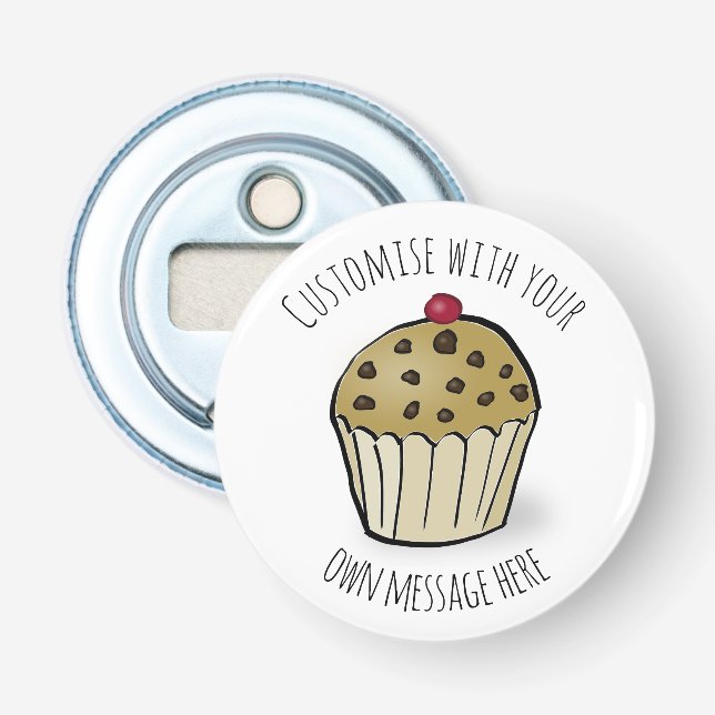 Abrebotellas Texto personalizado Muffin mini lindo (Anverso)