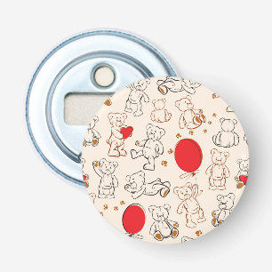 Abrebotellas Textura con los osos de peluche