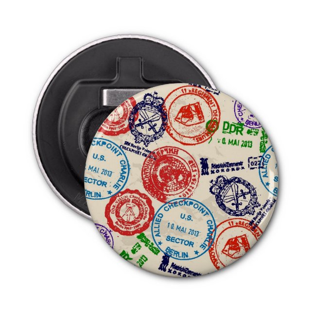 Abrebotellas Textura con los sellos reales (Anverso)