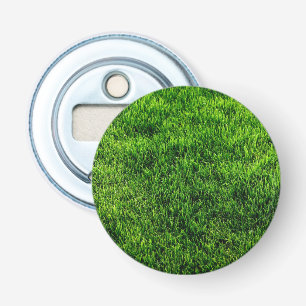 Abrebotellas Textura de la hierba verde de un campo de fútbol