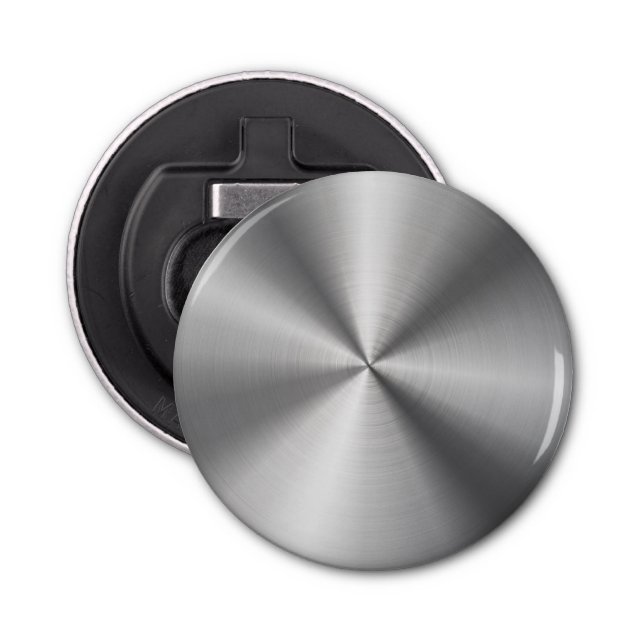 Abrebotellas Textura radial metálica personalizada (Anverso)