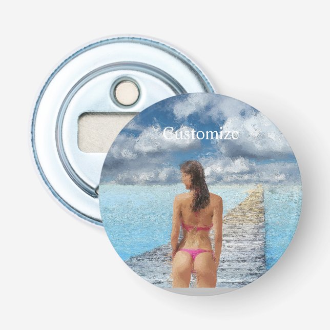 Abrebotellas Thunder_Cove, Chica de bikini (Anverso)